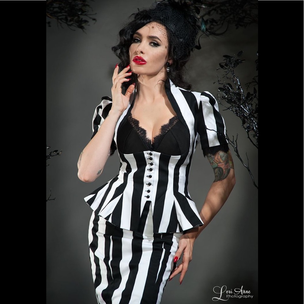 Pinup Couture Mark Stripe Skirt